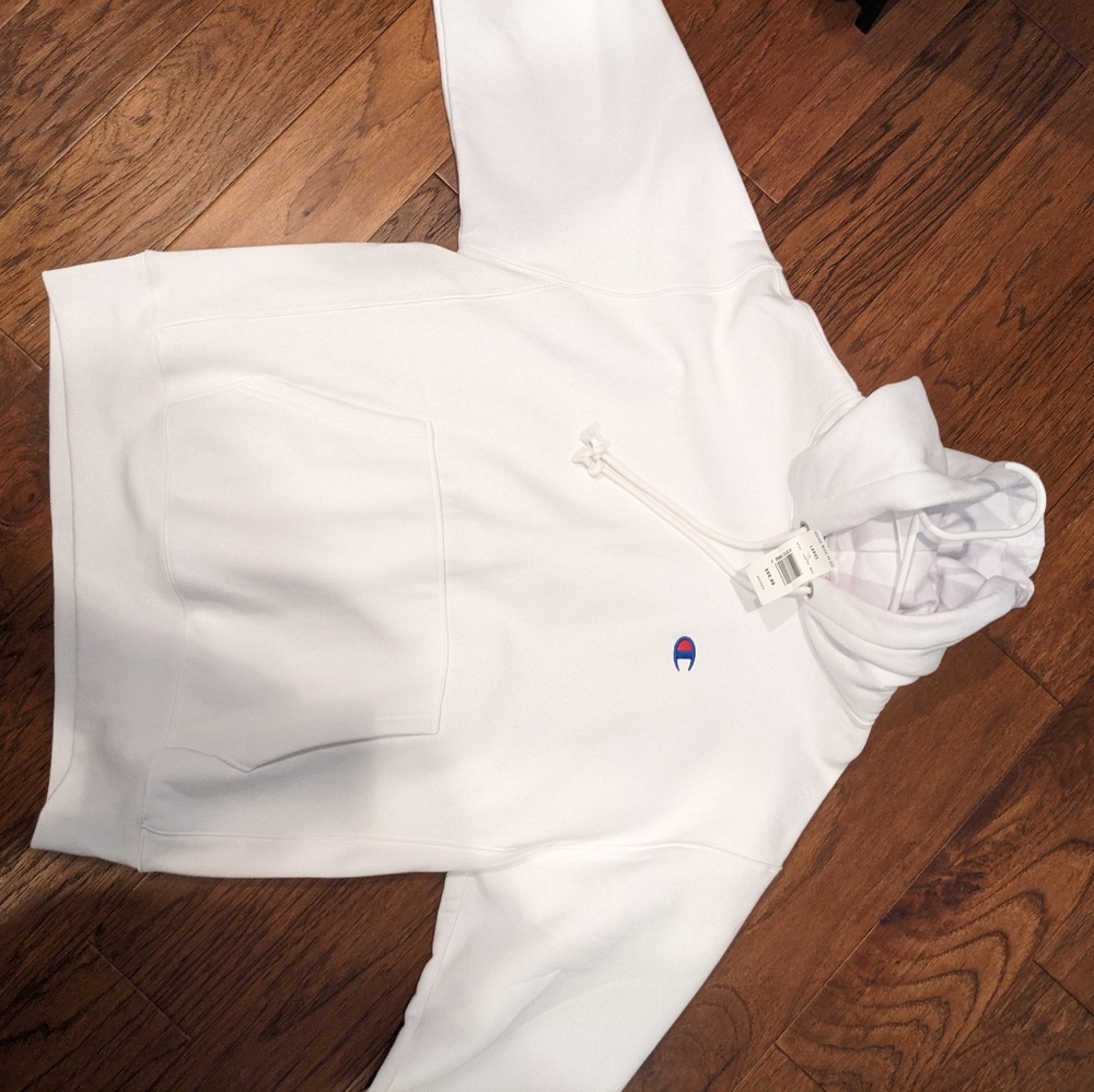 Champion Reverse Weave White Pullover Hoodie